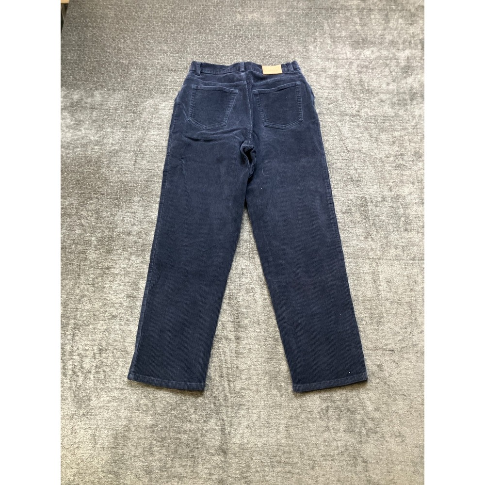 Lauren Ralph Lauren Corduroy Pants Womens 26W Navy Blue Stretch Straight Leg